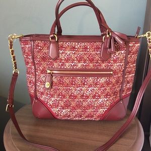Coach AUTHENTIC Poppy Quilted Boucle Tote 26416NEW